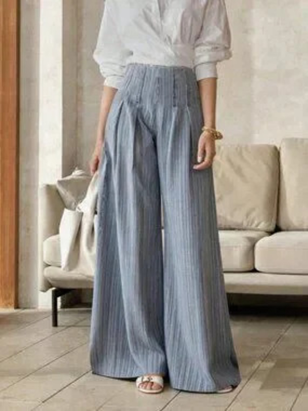 Multicolor Casual Women's Letter Embroidered Loose Fit Denim Pants